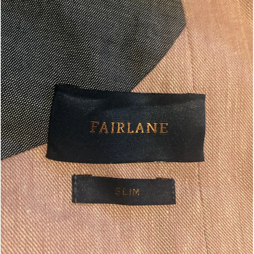 New Stitch Fix Fairlane Slim Fit Pink Rose Chambray Blazer Linen Blend‎ Large